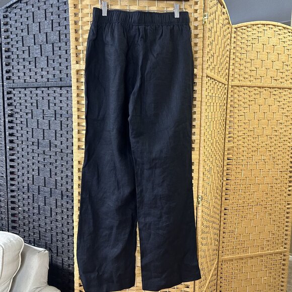 Bimba Y Lola Womens Linen Pull-On Trouser Pants Black Size Small - Picture 6 of 6